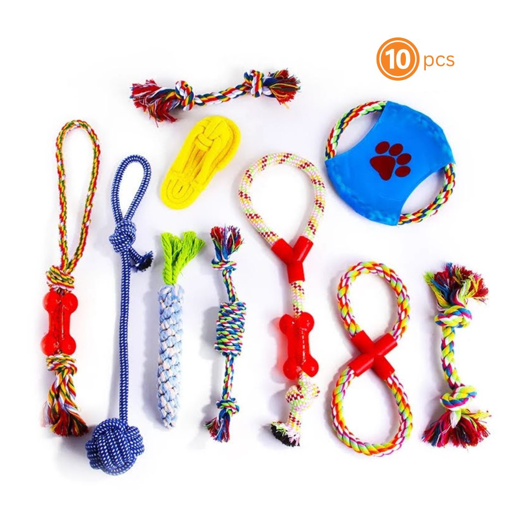 Charlie Paw's 10PC Rainbow Rope Kit